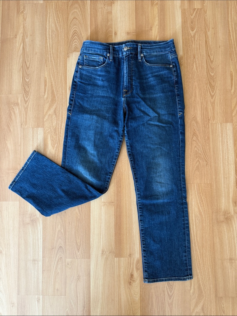 Good American High-Rise Dark Blue Denim Jeans - Picture 4 of 16